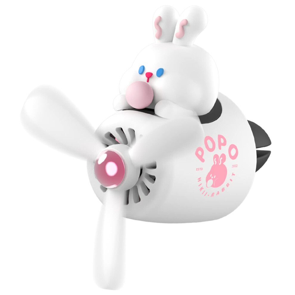 Car Air Fresheners Cute Cartoon Rabbit Pilot Diffusers With Rotating Propeller Creative Car Perfume Fragrance Accessories 6493810913051