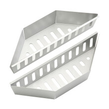 Charcoal Basket, Stainless Steel Charcoal Holder, Charcoal Container, Contoured Charcoal Briquette Grill Baskets (Pack of 2) Ref: 4576