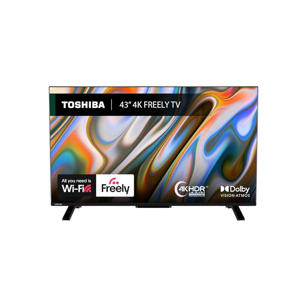 Toshiba 43Uv2f53dbu 4K Smart Vidaa Tv, Ultra Hd, Hdr10, Freely, Disney+, Prime Video, Netflix, Dolby Atmos, Dolby Vision, Sound By Onkyo