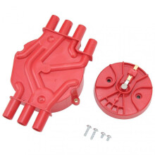 Car Ignition Distributor Cap Rotor Kit 120142 for Astro Beretta Blazer Cavalier Corsica Express K1500 Lumina Monte Red