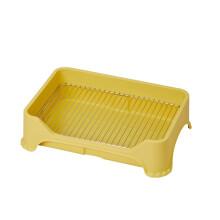 Pet Training Toilet Grid with Plastic Base Tray, Dog Litter Box,Litter Box,cat Products,litterbox,cat Litter Boxes (Yellow, 0.4inchGrid spacing)