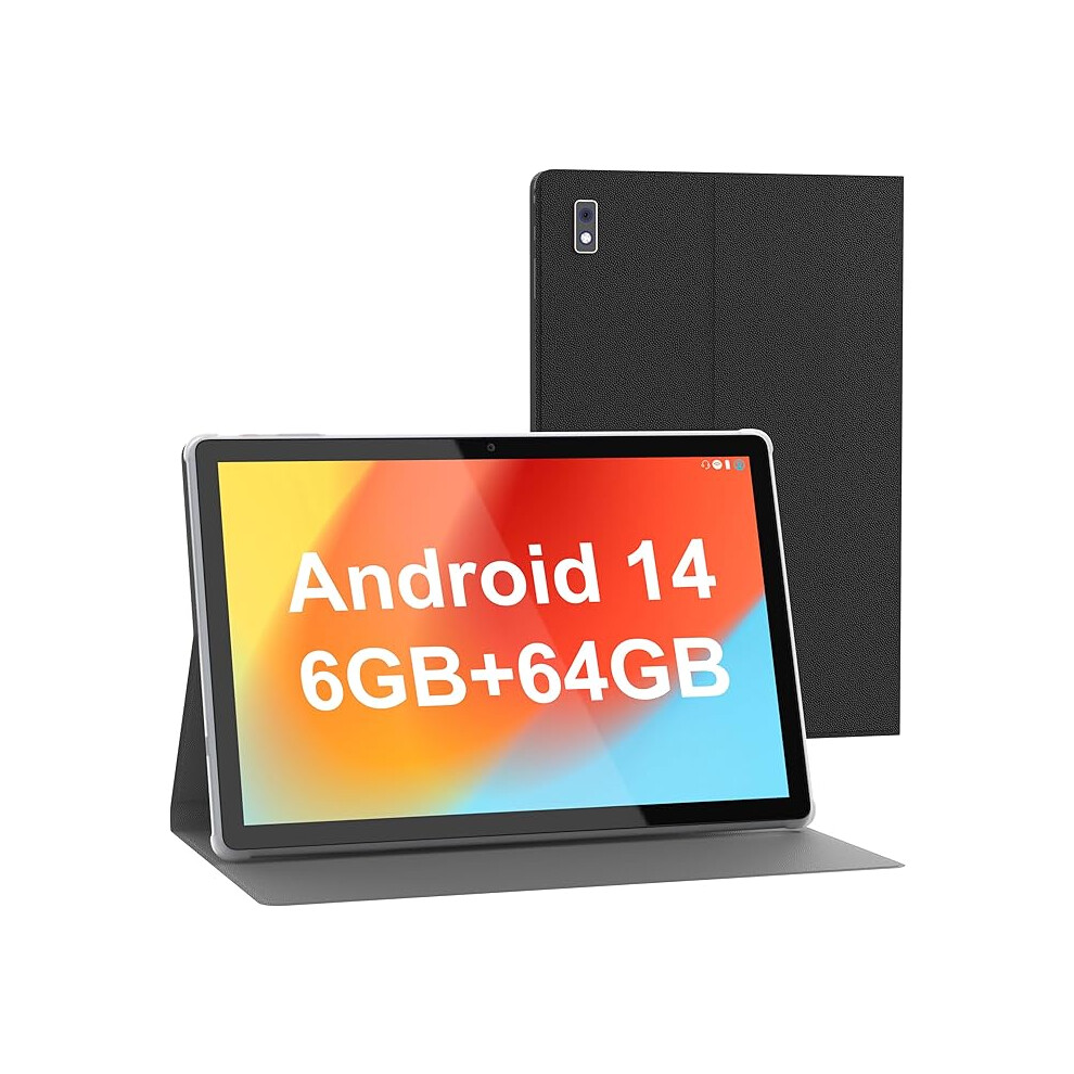 Byybuo Android 14 Tablet,10.1 Inch Tablet With Case, 64Gb Rom Quad-Core Processor 5000Mah Battery, 1280X800 Ips Fhd Touchscreen 5Mp+8Mp Camera, 001298706544