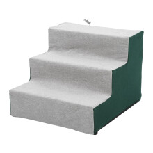 Pet Steps, Soft Plush Pet Stairs with Removable Washable Cover, Non Slip Dog Stairs Folding Pet Stairs for Small Dogs Cats Pets