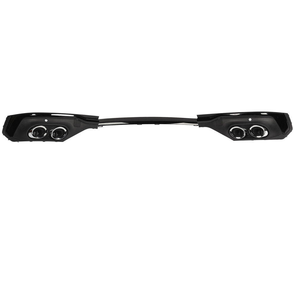 Rear Bumper Exhaust Pipe Diffuser Trim Glossy Black 9121376809040