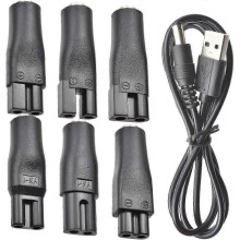 7PCS 5V USB Power Cord Set for Hair Clippers, Trimmers, Shavers & Desk Lamps - Universal Replacement Charger