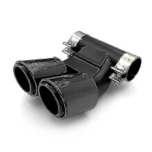 (987 Black B) Single Piece Double Car Exhaust Tip Designed for Cayman 718 981 987 Boxster Muffler Tip and Tailpipe Exhaust System Nozzle - Yvan