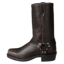 (44, dark brown) Men's Motorcycle Boots Ankle Harness Casual Boots for Riding & Style