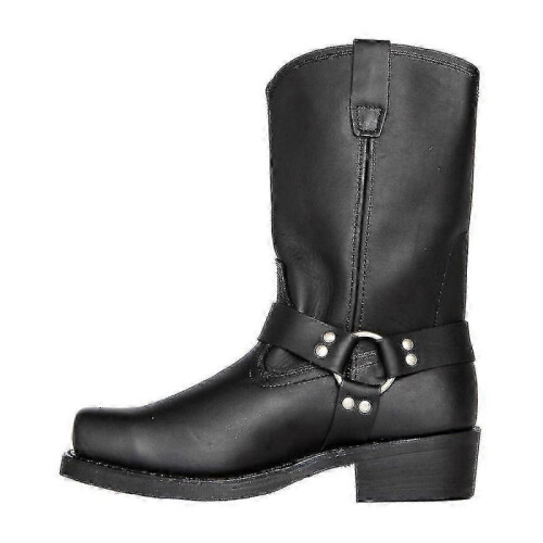 (43.5,black)Men's Motorcycle Boots Ankle Harness Casual Boots for Riding & Style