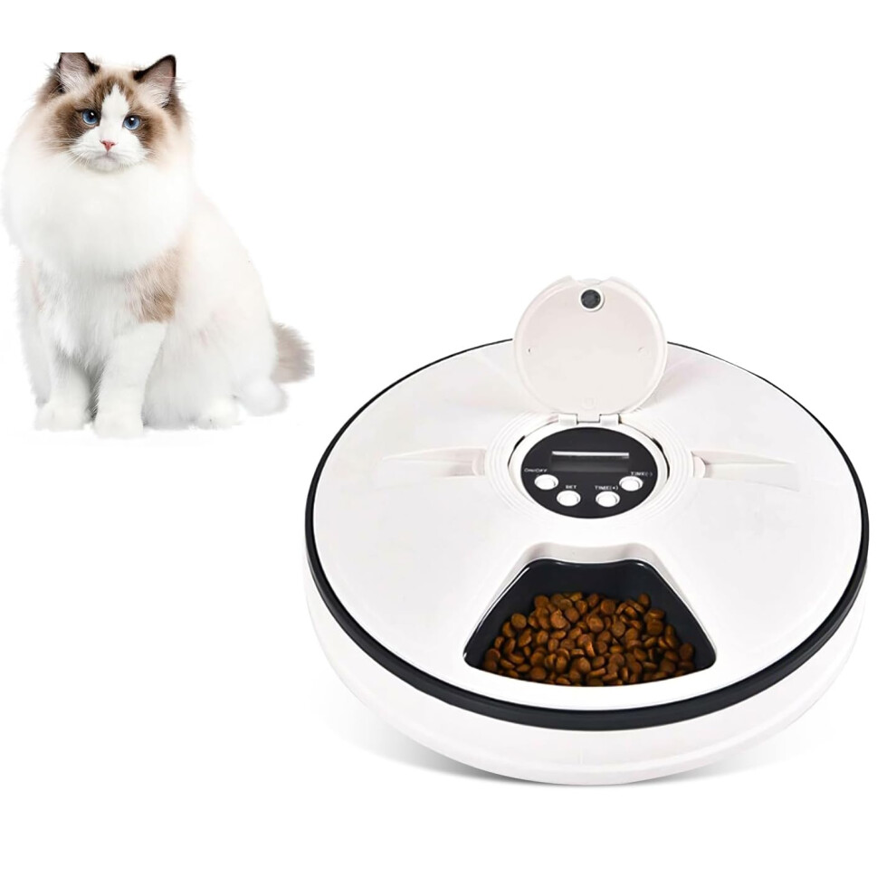 Automatic Pet Feeder, 6 Compartment with 24H Timer, Music Reminder, Removable Washable-image-OPC-PHZHTPS-NEW