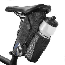 ROSWHEEL 1.8L Bike Saddle Bag with Taillight Hook - Waterproof Cycling Storage Bag for Bicycle Accessories