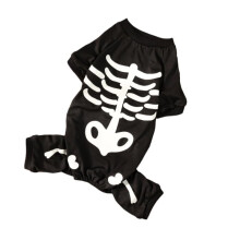 Dog Skeleton Costume Glow in The Dark Pet Halloween Jumpsuit 4 Legged Onesie for Small Medium Large Dog, M