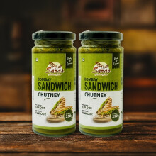 Saras Bombay Sandwich Chutney 250g (Pack of 2) | Spicy & Flavorful Green Chutney for Sandwiches, Chaat & Indian Snacks