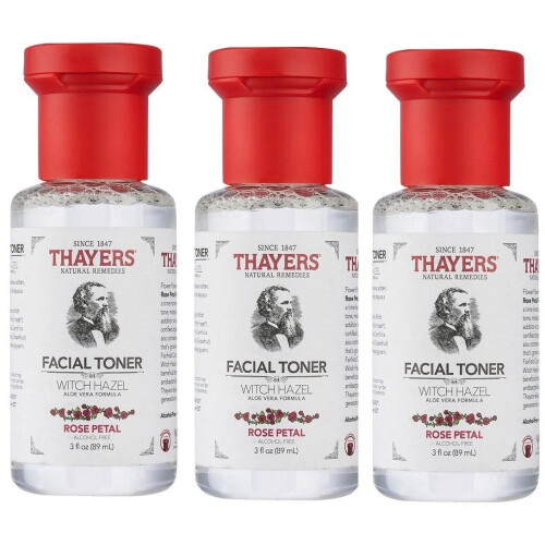 3x Thayers Rose Petal Facial Toner 89ml Alcohol Free Witch Hazel