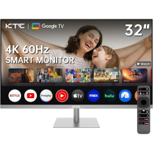 Smart Monitor 32 Inch with Smart TV System | UHD 4K@60Hz | Bluetooth, WiFi, Speaker, KVM | Voice Remote | HDR10 |