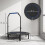 Homcom HOMCOM 45" Foldable Mini Fitness Trampoline w/ Foam Handle, Blue 2