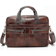 Leather Laptop Briefcase & Messenger Bag for Men and Women - Stylish & Durable Work Bag for Business and Travel