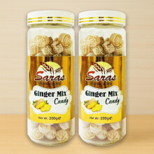 Saras Candy Ginger 200g (Pack of 2) | Traditional Digestive Sweet | Natural Ginger Flavor | Soothing & Spicy