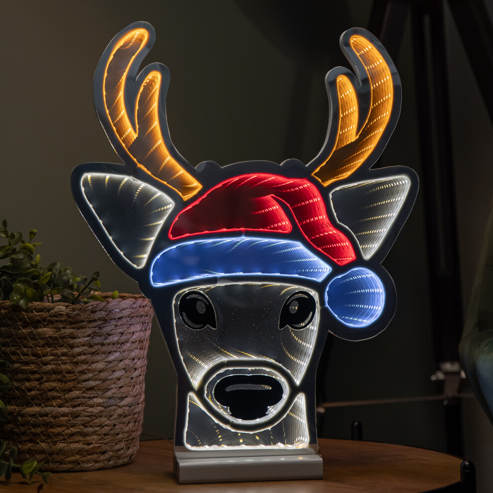 Samuel Alexander Christmas Deer Head Novelty Light - 40cm - Multi-coloured - Image 8