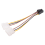 A Dual 4-Pin Molex IDE to 6 Pin PCI-E Graphic Card Power Cable 2