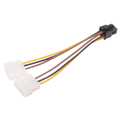 A Dual 4-Pin Molex IDE to 6 Pin PCI-E Graphic Card Power Cable 1