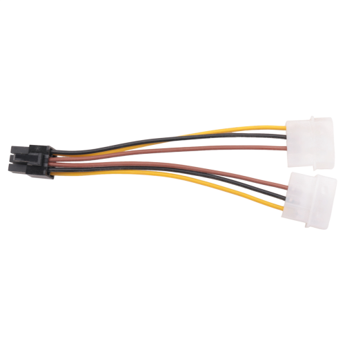 A Dual 4-Pin Molex IDE to 6 Pin PCI-E Graphic Card Power Cable 2