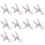 10Pcs Baby Kids T-shape Plastic Pacifier Clips white 9