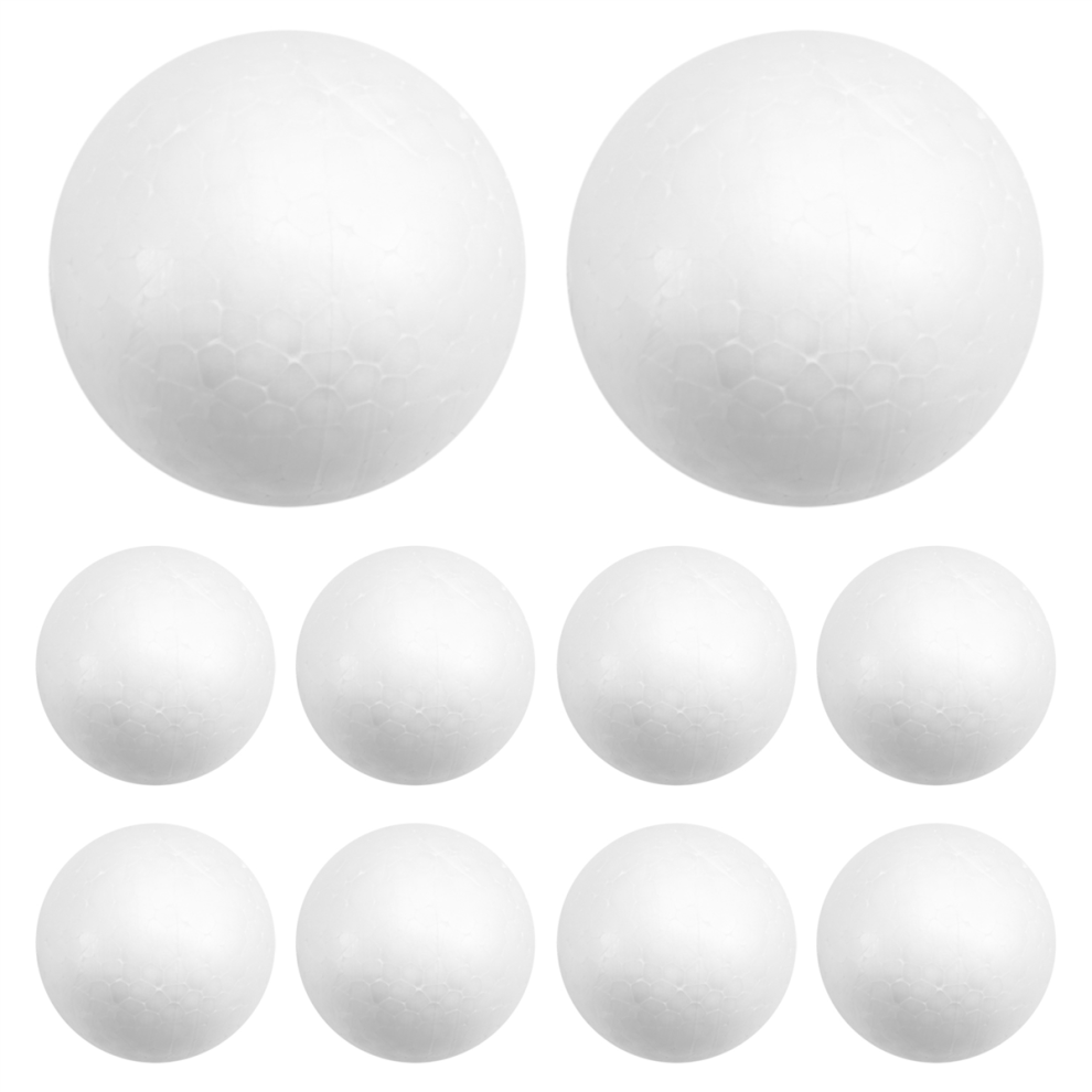 Saudism 10X Decoration Modelling Craft Polystyrene Foam Ball Sphere 6Cm- White