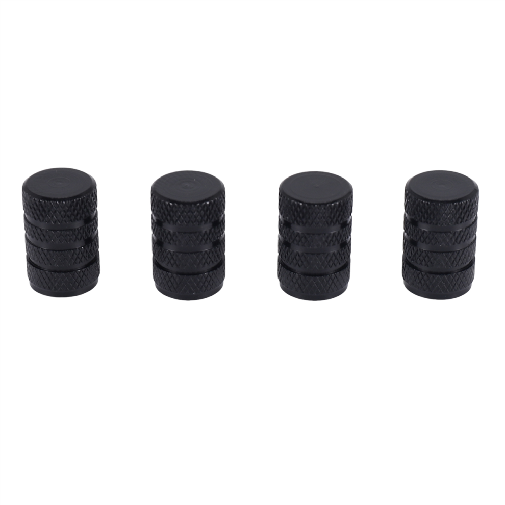 4 Pcs Car Vehicle Tyre Tire Valve Stem Decorative Dust Cap Cover Black 4852657782787