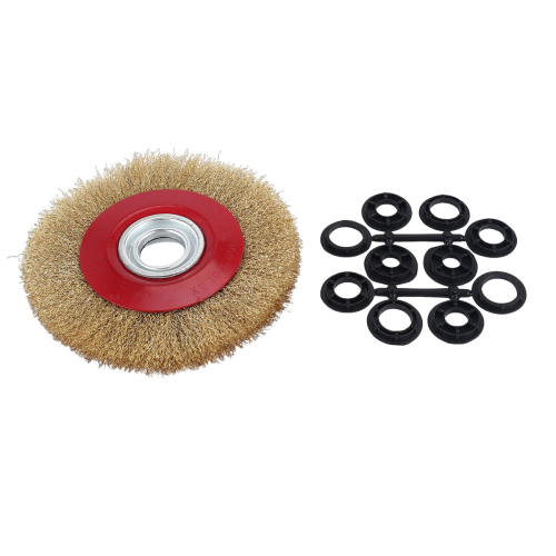 1Pcs 8 Inch 200mm Flat Wire Wheel Brush For Bench Grinder Polish 2