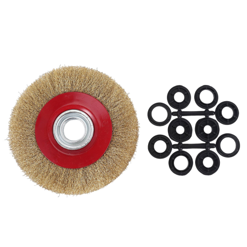 1Pcs 8 Inch 200mm Flat Wire Wheel Brush For Bench Grinder Polish 1