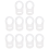 10 Pcs Button Silicone Ring Pacifier Holder Mannequin Clip Adapter Transparent 2