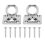 2Pcs Swivel Pad Hook Wall Mounted Stainless Steel(With Screws) 3
