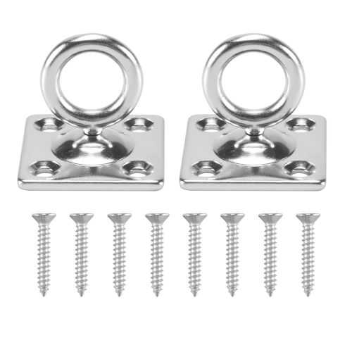 2Pcs Swivel Pad Hook Wall Mounted Stainless Steel(With Screws) 2