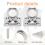 2Pcs Swivel Pad Hook Wall Mounted Stainless Steel(With Screws) 9