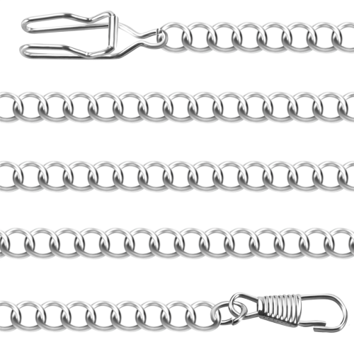 Retro Antique Vintage Pocket Watch Chain Silver 2