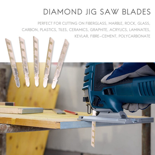 5Pcs 101mm 4 Inch T Shank Jigsaw Blades Diamond Masonry Tile 2