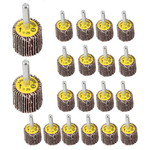 20 Pack Mounted Flap Wheel 80 Grit Aluminum Oxide Sanding Wheels 1