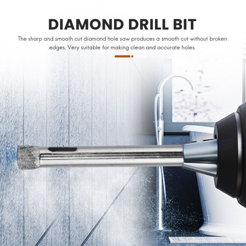 50Pcs Diamond Coated Drill Bit Set 6mm Tipped Hole Saw 2