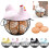 Egg Basket, Wrought Wire Restaurant Basket,Kitchen Hen Decor (Pink) 6