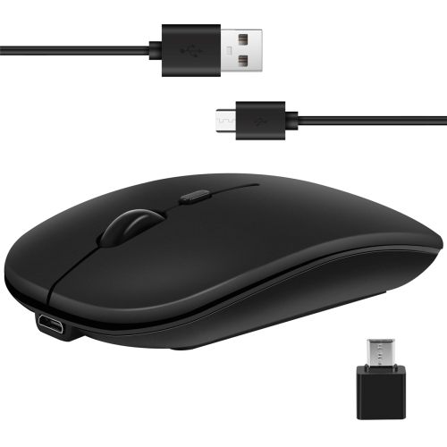Wireless Mouse with USB and Type-C Receiver, for Laptop, 2