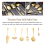 6-Piece Serving Flatware Silverware Set,Serving Utensil Set,Gold 7