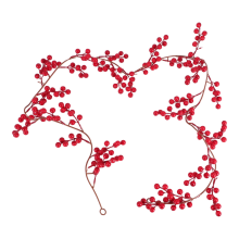 Christmas Red Berry Garland,Artificial Burgundy Pip Garland