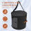 Round Hat Storage Box - Foldable with Lid Dark Grey 5