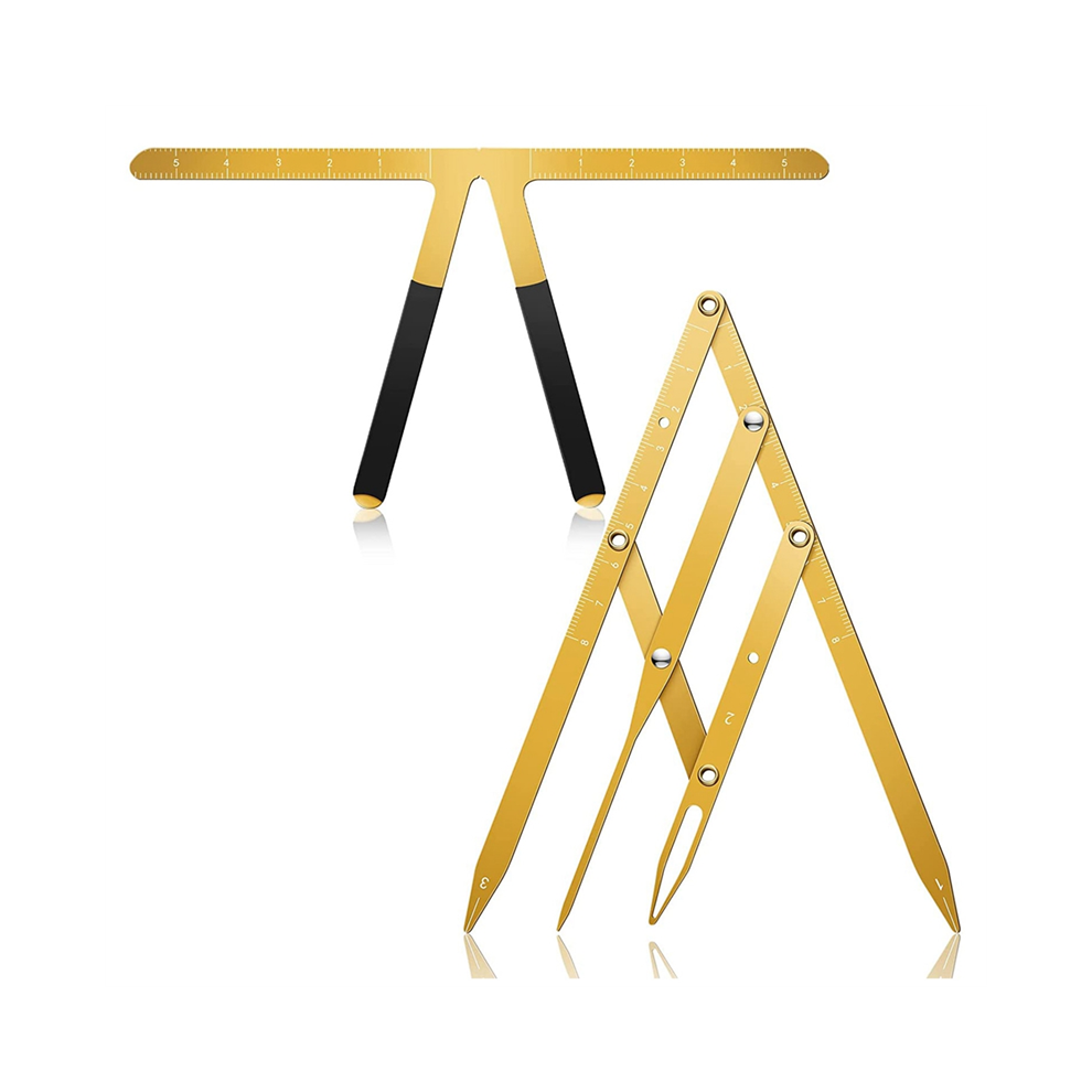 Saudism Gold Eyebrow Ruler 3-Point Positioning Ruler