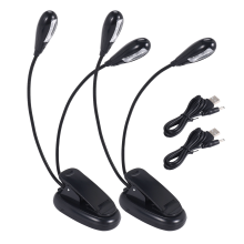 2Pcs Music Stand Light Clip on LED Book Lights Dual Arm Reading