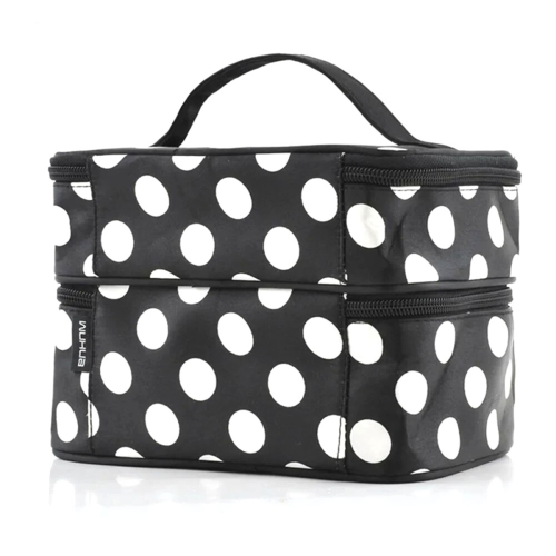 Large Capacity Cosmetic Bag Double Layer Zipper Women Makeup Bags 2