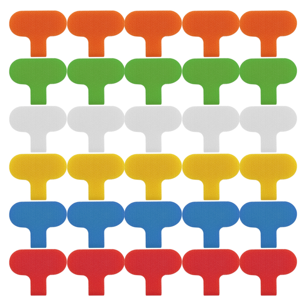 30 Pcs Cable Labels Cord Multi-Color Write On Wire Tags 4852657715471