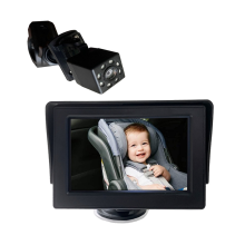 Baby Car Camera, Rearview Mirror, 4.3 Inch Monitor