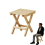 Small Folding Stool Portable Wooden Chair 28x36x29cm 9