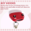 Wall-mounted antique key hook, classic style, Miata Red 6